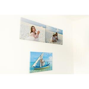 Fotoobrazy sada 3 kusů 60x40 cm s vlastními fotkami, Plátno 100% bavlna: Premium Canvas 390g/m², S lakováním