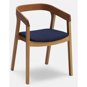 CANTARUTTI - Židle ARCO - s područkami a čalouněným sedákem
