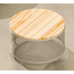 VILAGRASA - Lavice COSMOS s dřevěným sedákem - různé velikosti