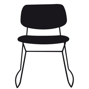 BILLIANI - Čalouněná židle s kovovou podnoží DOLL STEEL 554