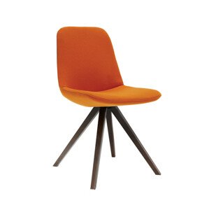 TONON - Čalouněná židle STEP s hranatou dřevěnou podnoží