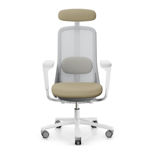 HÅG - Židle SoFi šedá s opěrkou hlavy a s područkami, nižší sedák