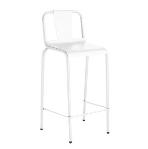 ISIMAR - Barová židle NÁPOLES vysoká - bílá