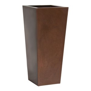 Plust - Designový květináč KIAM gloss pot, 40 x 40 cm - hnědý