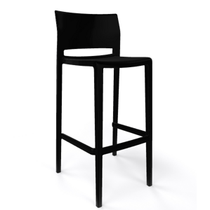 GABER - Barová židle BAKHITA - vysoká, černá