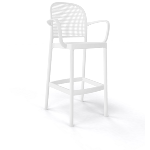 GABER - Barová židle PANAMA B - vysoká, bílá
