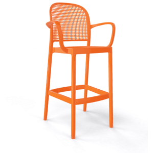GABER - Barová židle PANAMA B - vysoká, oranžová