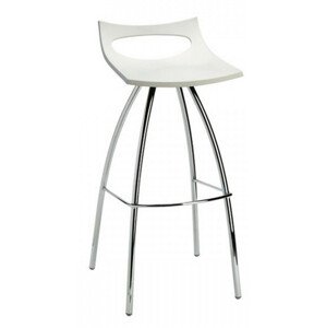 SCAB - Barová židle DIABLITO vysoká - bílá/chrom
