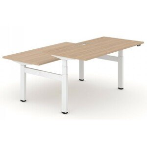NARBUTAS - Elektricky stavitelný dvoumístný stůl MOTION 160x168 - 3 segmentová podnož