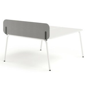 NARBUTAS - Boční akustický paraván ROUND PET pro benchové stoly - výška 36,5 cm