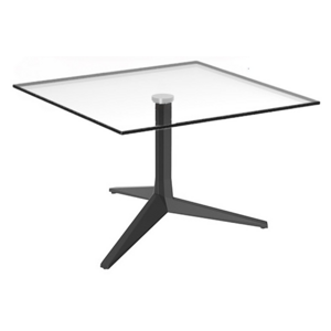 VONDOM - Konferenční čtvercový stolek FAZ se skleněnou deskou - různé velikosti