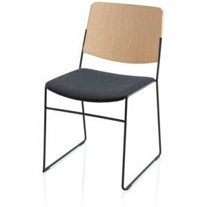 Fornasarig - Dubová židle LINK 60X s čalouněným sedákem