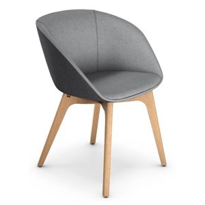 SEDUS - Židle ON SPOT COSY s dřevěnou podnoží