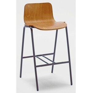 CANTARUTTI - Barová židle TIPI 3.31.Z  - s kovovou podnoží dřevěná