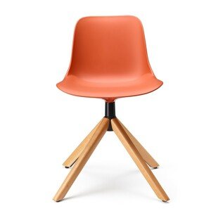 PATTIO - Otočná židle ABRIL s dřevěnou podnoží